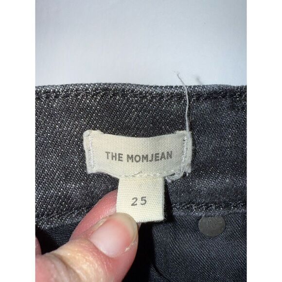 Madewell The Mom Jean Black High Rise Stretch Casual Comfort Minimalist Ankle 25 - Picture 15 of 16